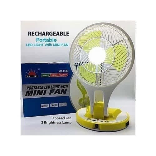 Rechargeable Portable Mini Table Fan With Led Light – Purecost Online ...